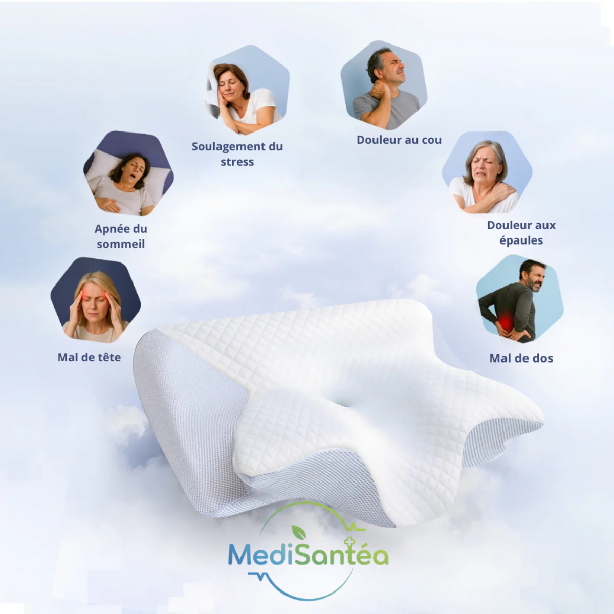 Oreiller Soulagement Cervical - ErgoNeck™