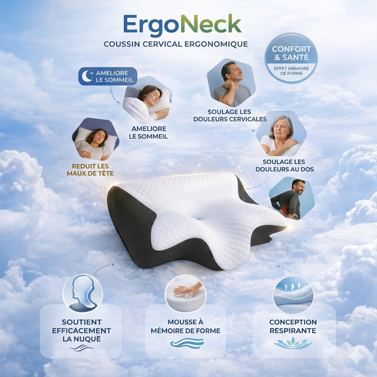 Oreiller Soulagement Cervical - ErgoNeck™